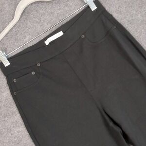 Calvin Klein Jeans Womens XL Black High Rise Pull On Flare Leggings Pants Solid